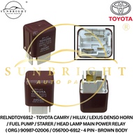 TOYOTA DENSO POWER RELAY ( ORG ) 90987-02006 / 056700-6912 - 4 PIN - BROWN BODY