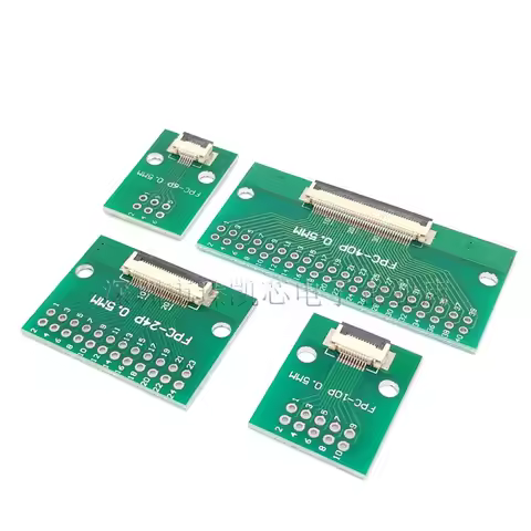 1Pcs 0.5mm FPC FFC Cable Connector 6 8 10 12 14 20 30 40 50PIN SMT Adapter to 2.54 mm 1.00 inch pitc
