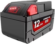 Compatible For Milwaukee 28V 12.0Ah M28 Li-Ion Replacement 48-11-2830 0730-20 Tool Battery(1pcs 12.0