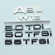 ABS Letters Numbers Emblem for A8 A8L 40TFSI 45TFSI 50TFSI 55TFSI 60TFSI 50TDI W12 Car Trunk Fender 
