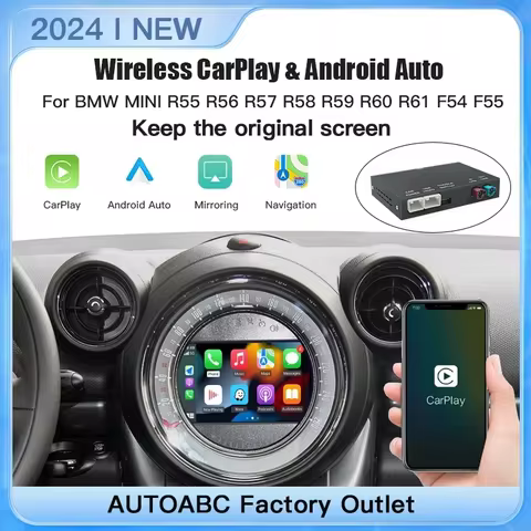 Wireless CarPlay Android Auto for BMW Mini R55 R56 R57 R58 R59 R60 R61 F54 F55 Clubman Countryman Ha