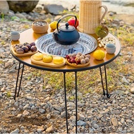 !!! Full Set Foldable Camping Grill Table With Pockets