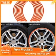 treee Reflective Rim Tape 16pcs Car Mortorcycle Wheel Stripes Decals Stripe Stickers for Rims Fit 16