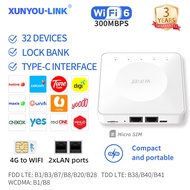 XUNYOU-LINK 4G LTE Pocket Router WiFi 6 Portable Modem for All Telcos