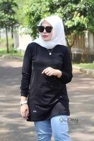 TUNIK ATASAN BLUS WANITA POLOS VARIASI ATASAN LENGAN PANJANG TUNIK MUSLIMAH BLUS WANITA