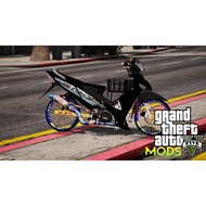 GTA V Mod Honda Wave125s Black (ADD ON/FIVEM Ready/PC ONLY)