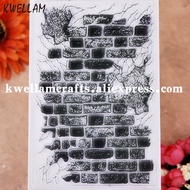 Brick Wall Background Scrapbook photo cards rubber stamp clear stamp transparent stamp KW9112844