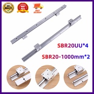 【RM】 แบริ่งเชิงเส้นรางสไลด์คู่มือเพลา เพลาคู่มือสไลด์เชิงเส้น SBR20-1000mm Linear Slide Rail Shaft +