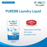 Pure bb Laundry Liquid Refill 450ml - Detergent Free Baby Clothes Washing Soap