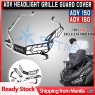 HONDA ADV 150 /ADV 160 Headlight Grill Guard Cover / Headlamp Guard Full Alloy Matte Black  Plug and