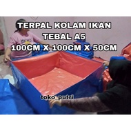 A5 fish pond tarpaulin 100cm x 100cm x 50cm