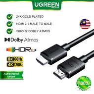 UGREEN HDMI to HDMI 2.1 24K Gold Plated support 48Gbps eARC ARC HDR HDMI Male to Male Cable 8K60hz 4