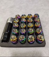 🚗🔩全新盒裝防盜螺絲 🌈 neo  chrome motor sport gear