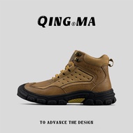 QING_MA | รองเท้าบูทมาร์ตินกันลื่น กันลม สำหรับผู้ชายกลางแจ้ง