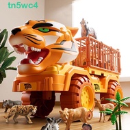 TN5WC4 Pull Back Truck Toys Car, Plastic with Animal Figures Simulated|Transport Vehicle, Funny Craf