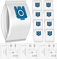 (12 Pack) Dust Bags Airclean Filters Compatible with Miele GN Vacuum Cleaner, C1, C2, C3, S227, S240