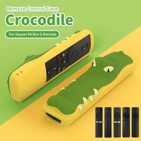 Covers for Xiaomi TV Box S Mi Stick 4K 1080P Silicone Remote Control Case Cartoon Crocodile Creative