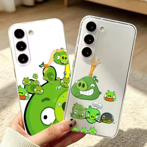 Cute Cartoon Angry Birds Phone Case Transparent Silicone Soft For SamsungA10,12,20,21S,30,31,40,50,5