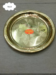Premium Brass Pooja/Arthi Plate with Ring Design/Brass Ring Plate