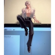 自制恋与深空秦彻坐姿周边谷美亚克力桌面立牌摆高颜值礼物Homemade Love and Deep Space Qin Che Sitting Surrounding Valley Meiya文具玩具