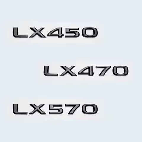 3D Letters Chrome Black LX450 LX470 LX570 Emblem for LX Series Car Trunk ABS Styling Badge Sticker A
