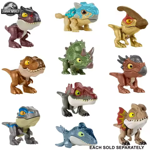 Original Mattel Jurassic World Snap Squad Dinosaur Ankylosaurus Bumpy Mosasauru Triceratops Carnotau