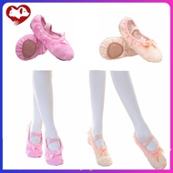 Ballet Shoes For Toddler Girls Ballet Slippers Soft Cowhide Sole Dance Shoes Bowknot Lace Trim Flats Shoes