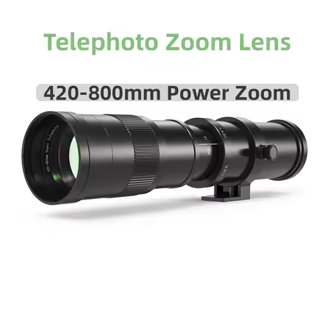 Lightdow 420-800mm f/8.3 Manual Telephoto Zoom Lens for Canon R R3 R5 R6 R10 R100 Nikon Z5 Z9 Z30 So