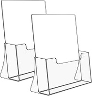 Rarapop Acrylic Brochure Holder Freestanding Leaflet Holder Clear Countertop Acrylic Literature Hold