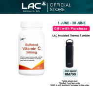 [Expiry Feb 2027] LAC Vitamin C 500mg Buffered (100 Tablets) for Immune Skin and Collagen