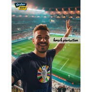 Euro 2024 T-SHIRT Football FANS Supporter SHIRT Tops JERSEY PREMIUM COTTON COMBED 30S EURO 2024 GERM