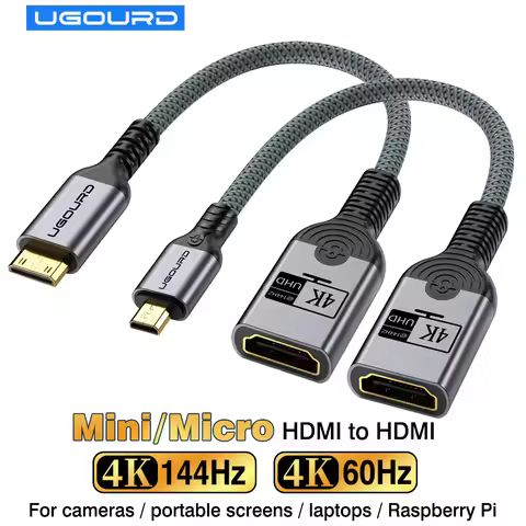 Mini HDMI Male to HDMI Female Aapter 4K144HZ 4K 120hz Micro HDMI Male to HDMI Female Cable Converte 