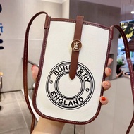 TB Tory Burch Universal Mobile Phone Bag with Lanyard for iPhone Samsung Xiaomi Huawei PU Leather Crossbody Women's