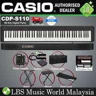 Casio CDP-S110 88 Keys Digital Piano Portable Package - Black (CDPS110 CDP S110)