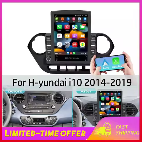 Android 15 Car Navi 9.7 Inches for Hyundai I10 2014-2019 (Left Peptide - Little King Kong) For Carpl