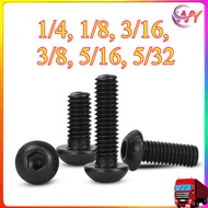 10.9 Grade Inch Screw US Round Head Hexagon Screw 1/4, 1/8, 3/16, 3/8, 5/16, 5/32 【WY-MB】