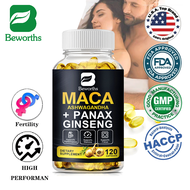 BEWORTHS Ekstrak Akar Ginseng dan Maca dalam Kapsul Suplemen Energi Meningkatkan Tingkat Energi unt