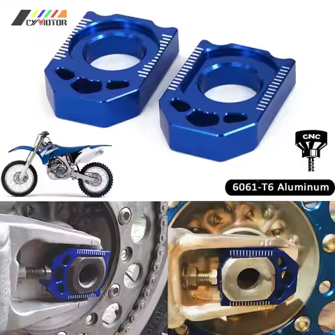 CNC Rear Adjuster Block Chain For YAMAHA YZ125 YZ250 YZ250F YZ450F YZ125X YZ250X YZ450FX YZ250FX WR2