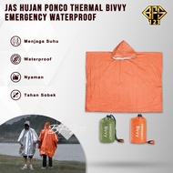 Bivvy Emergency Waterproof Rain Thermal Poncho Raincoat Survival Camping Hiking Raincoat