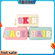 3 Pcs Preppy Makeup Bag Travel Cosmetic Bag PU Leather Waterproof Toiletry Bag Cute Pouch for Teen G