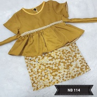 Peplum newborn baju kurung baby