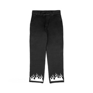 HITAM Black pants fire- black Trousers- black Long pants- black work pants- chino pants- Long fire p