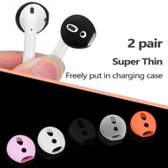 2 Pairs Silicone Antislip Earphone Earbuds Tips Ultra Thin Cover For AirPods Apple EarPods