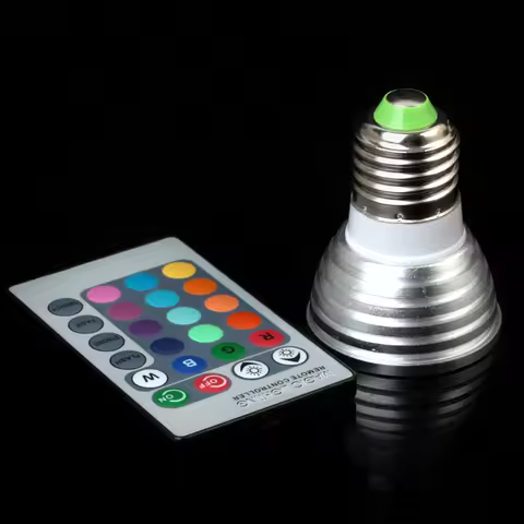 E27 E14 GU10 MR16 RGB LED Spot Lights Magic RGB LED Bulb Lighting With IR Remote Control 16 Colors