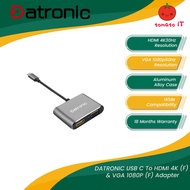 Datronic USB-C to HDMI 4K@30FPS & VGA 1080P Converter