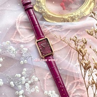 [Original] BNB10788-2563 Elegance Women Watch with Purple Monogram Dial and Purple Genuine Leather