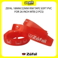 ZEFAL 18MM/22MM RIM TAPE SOFT PVC FOR 26 INCH MTB (2 PCS)