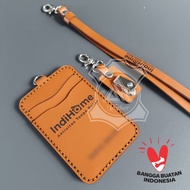 AR.Leather98 Name Genuine CowhideTAG Free Custom Name & Logo ID Card Holder -S2L4