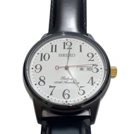 SEIKO mens watches quartz wrist watch analogues leather WHT BLK 7N43-HAK0 Direct from Japan Secondha