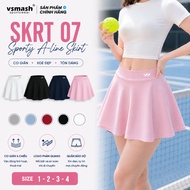 Vsmash Sportwear Badminton Skirt “SKRT 07 PURE ACE" 2-Layer Flared Form High Quality poly, Soft, 4-W